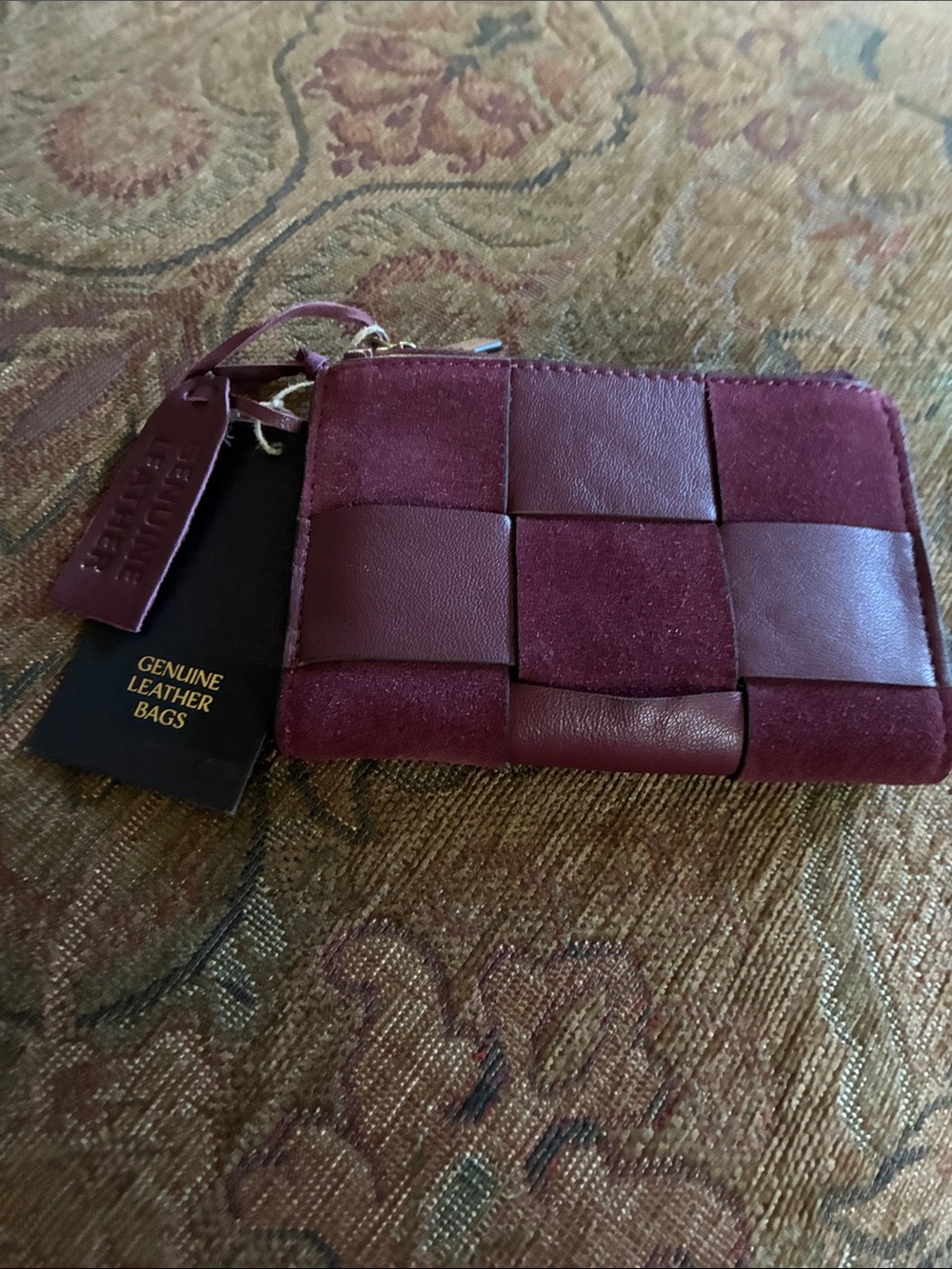 Genuine Leather Woven Wallet